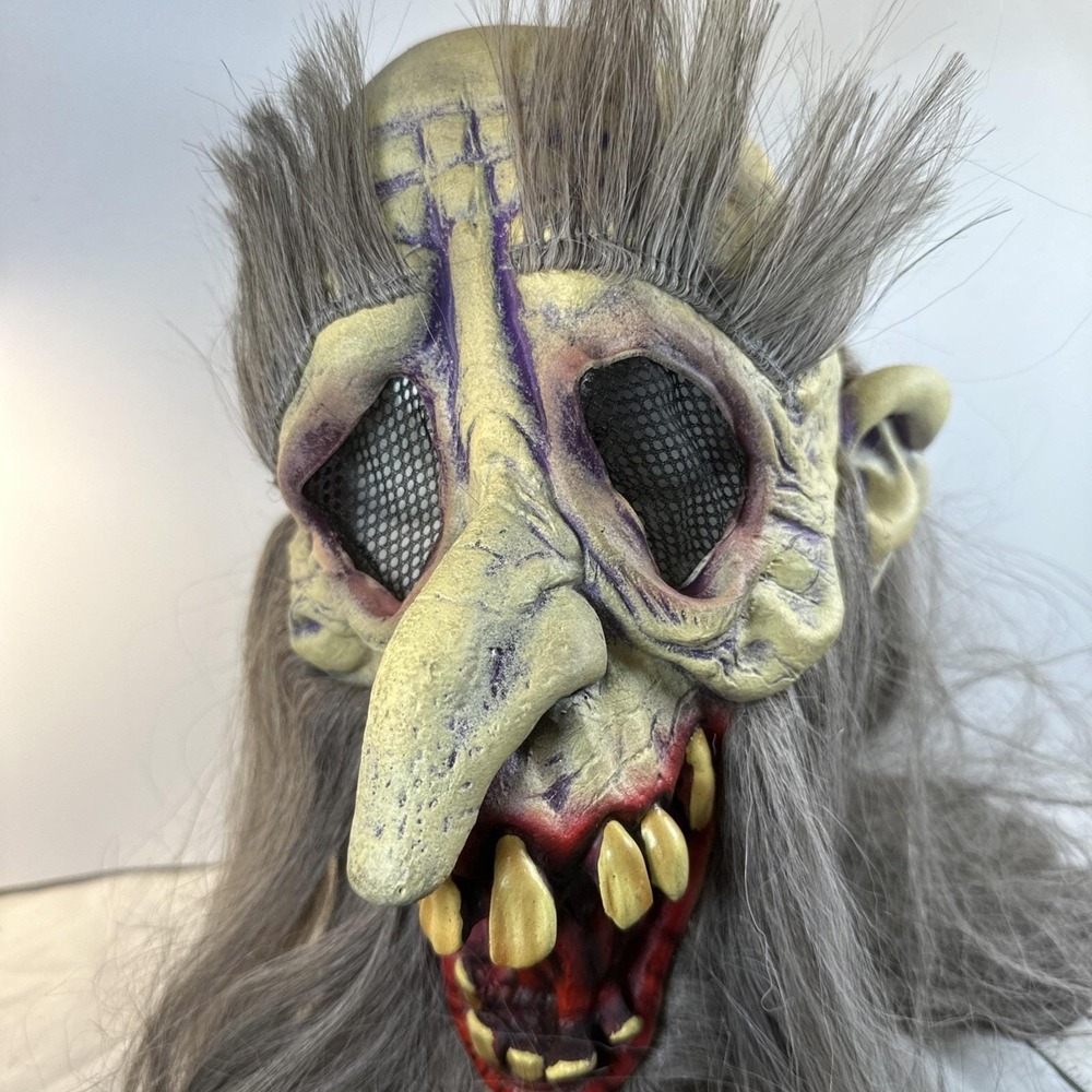 Vtg Paper Magic Group PMG Skull Mask Halloween Rubber Horror Cosplay